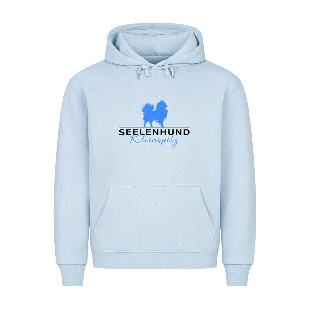Premium Hoodie "Kleinspitz - Seelenhund" Babyblau – hunde-shirt.de