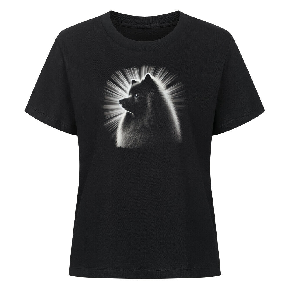 Premium Damen-Shirt "Kleinspitz - Shine" Schwarz – hunde-shirt.de