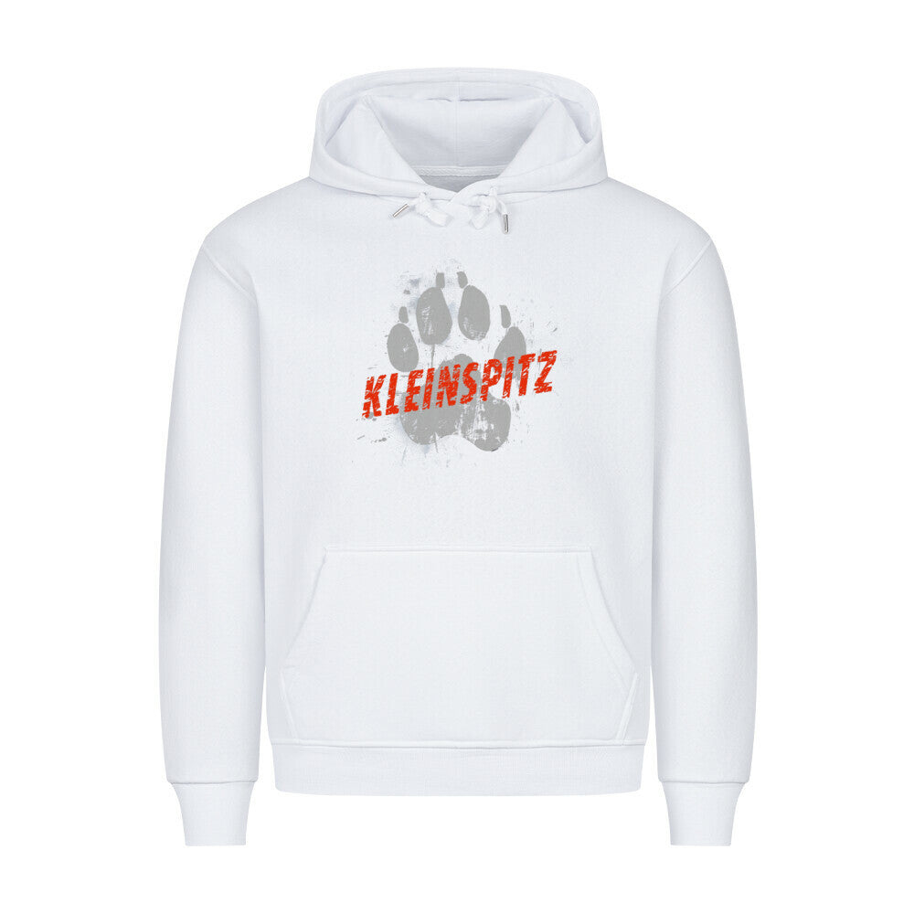 Premium Hoodie "Kleinspitz - PAW" Weiß – hunde-shirt.de