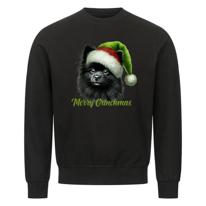 Premium Sweatshirt "Kleinspitz - Merry Grinchmas" Schwarz – hunde-shirt.de