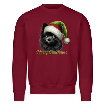 Premium Sweatshirt "Kleinspitz - Merry Grinchmas" Burgunder – hunde-shirt.de