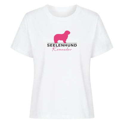 Premium Damen-Shirt "Komondor - Seelenhund" Weiß – hunde-shirt.de