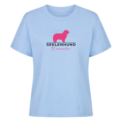 Premium Damen-Shirt "Komondor - Seelenhund" Sky Blue – hunde-shirt.de