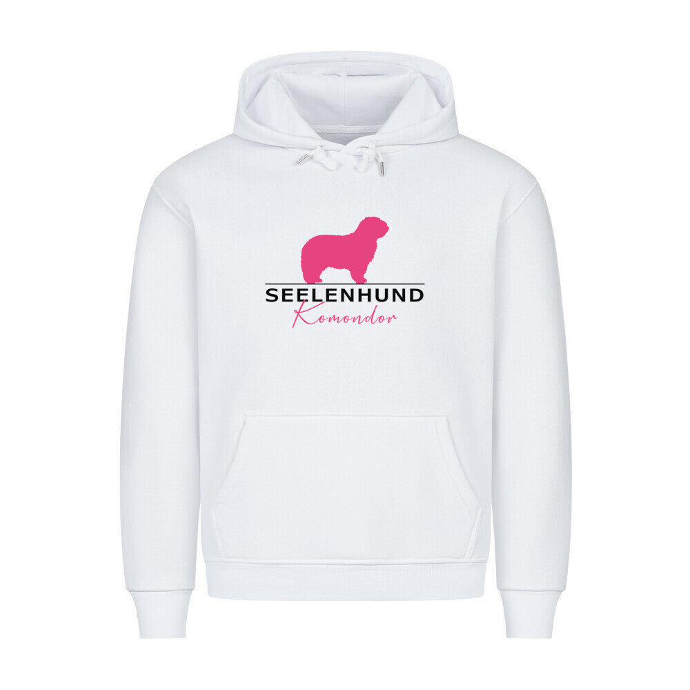 Premium Hoodie "Komondor - Seelenhund" Weiß – hunde-shirt.de