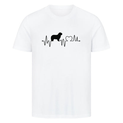 Premium T-Shirt "Komondor - Heartbeat" Weiß – hunde-shirt.de