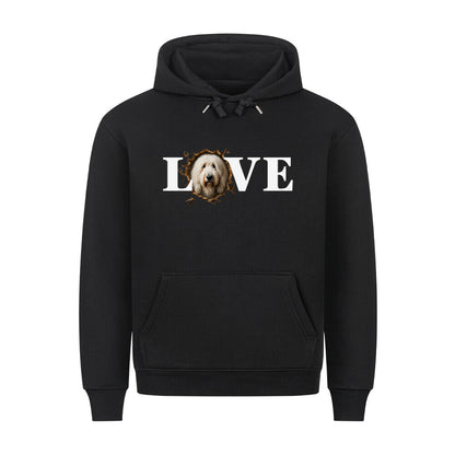 Premium Hoodie "Komondor - LOVE" Schwarz – hunde-shirt.de