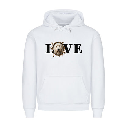 Premium Hoodie "Komondor - LOVE" Weiß – hunde-shirt.de
