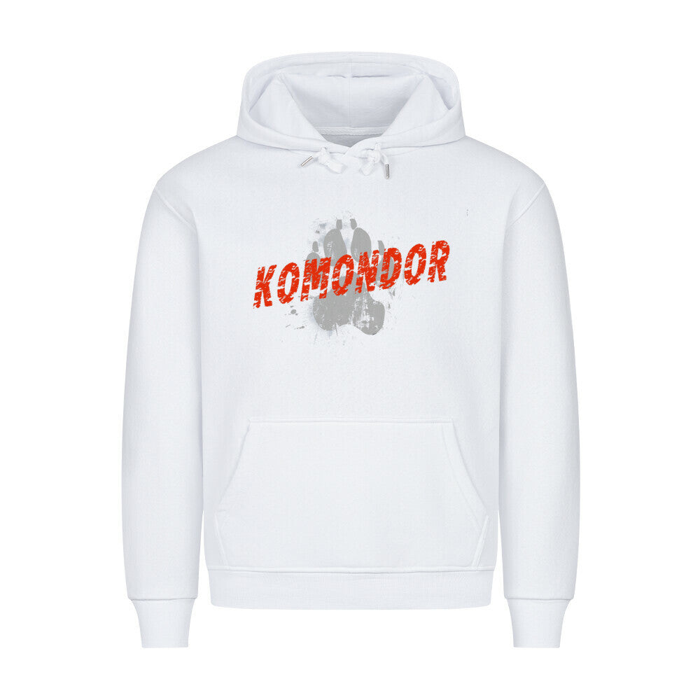 Premium Hoodie "Komondor - PAW" Weiß – hunde-shirt.de