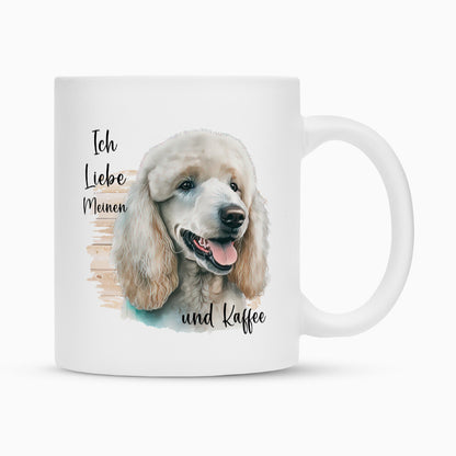 Tasse "Königspudel - Ich liebe meinen..." Weiß – hunde-shirt.de