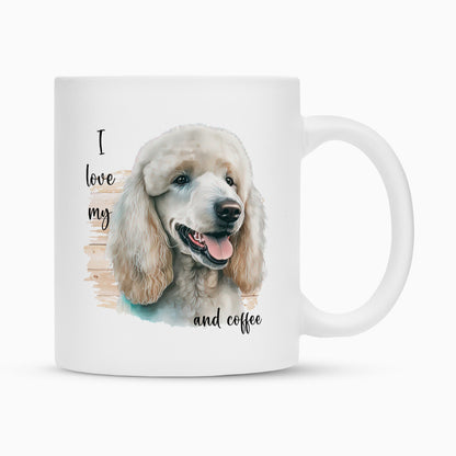 Tasse "Königspudel - I love my..." Weiß – hunde-shirt.de