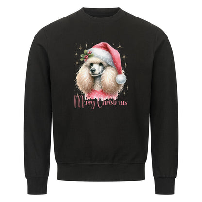 Premium Sweatshirt "Königspudel - Merry Christmas II" Schwarz – hunde-shirt.de