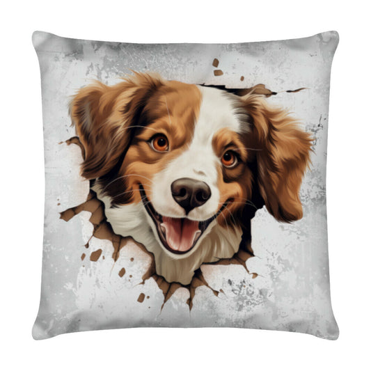 Kissen "Kooikerhondje - Look" Weiß – hunde-shirt.de
