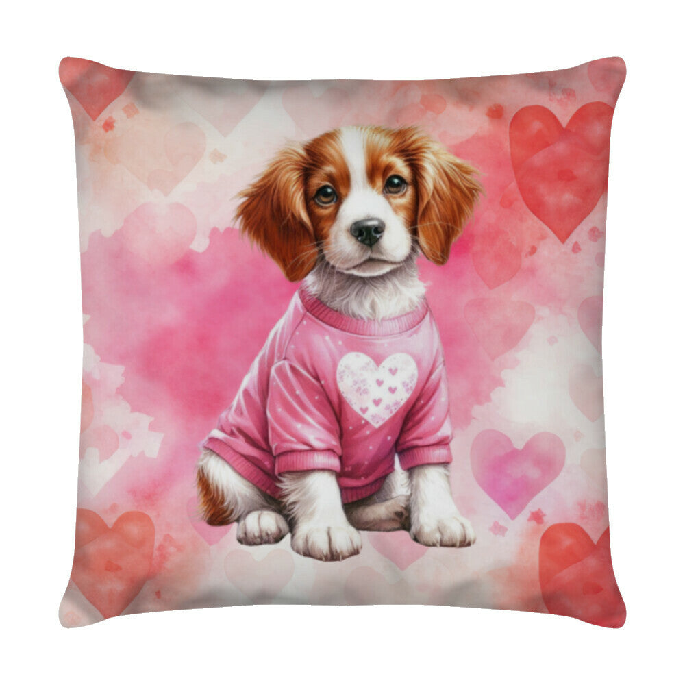 Kissen "Kooikerhondje - LOVE" Weiß – hunde-shirt.de
