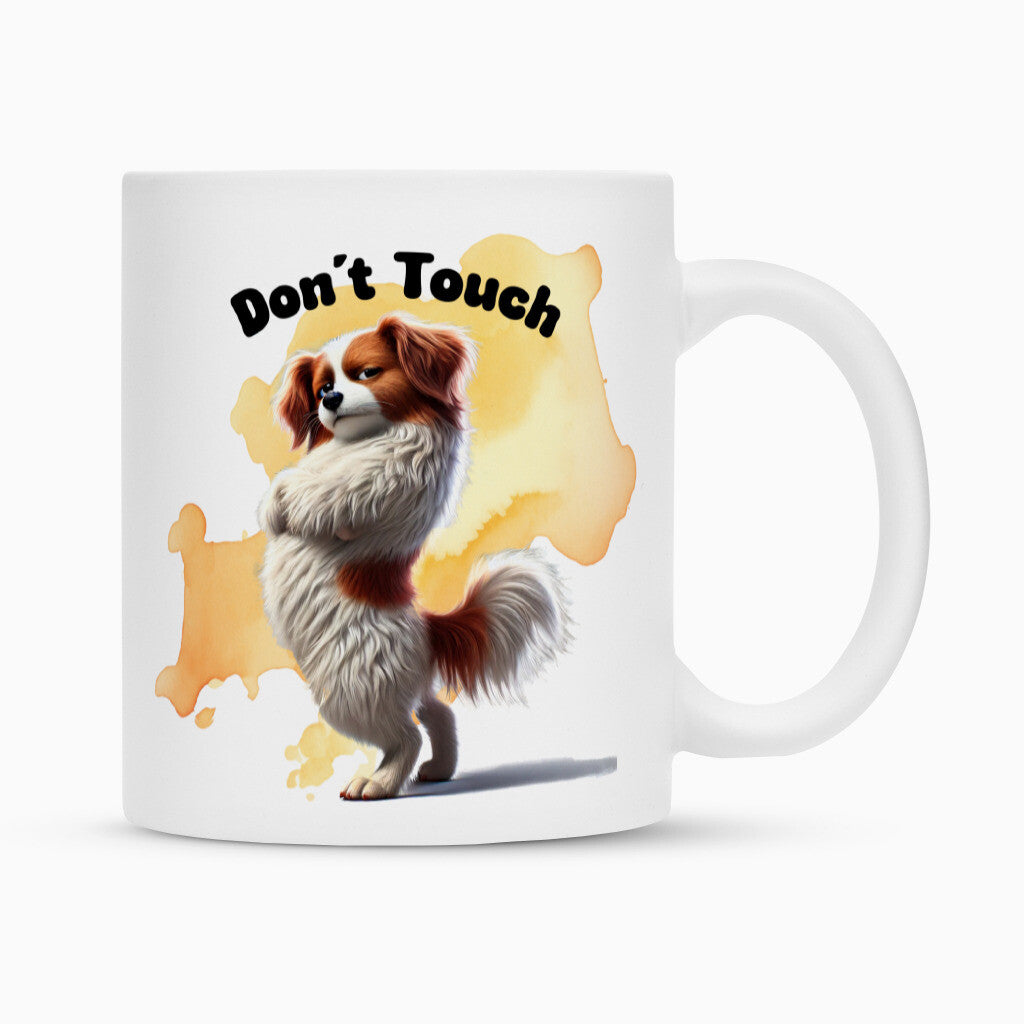 Tasse "Kooikerhondje - Don´t touch" Weiß – hunde-shirt.de