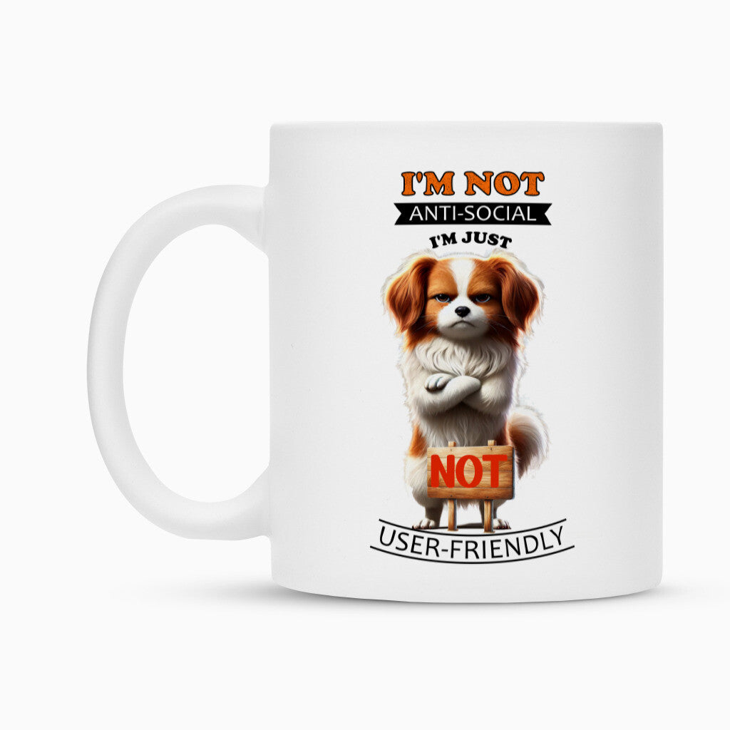 Tasse "Kooikerhondje - Anti-Social" – hunde-shirt.de