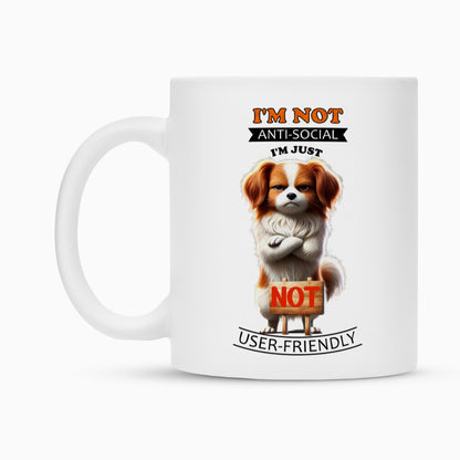 Tasse "Kooikerhondje - Anti-Social" – hunde-shirt.de