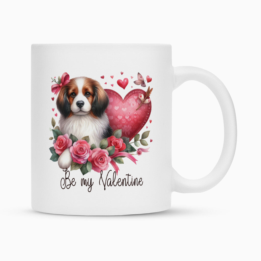 Tasse "Kooikerhondje - Valentine" Weiß – hunde-shirt.de