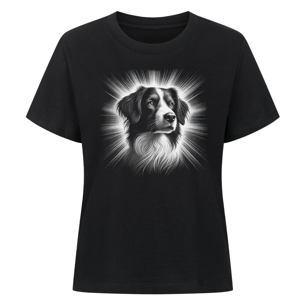 Premium Damen-Shirt "Kooikerhondje - Shine" Schwarz – hunde-shirt.de