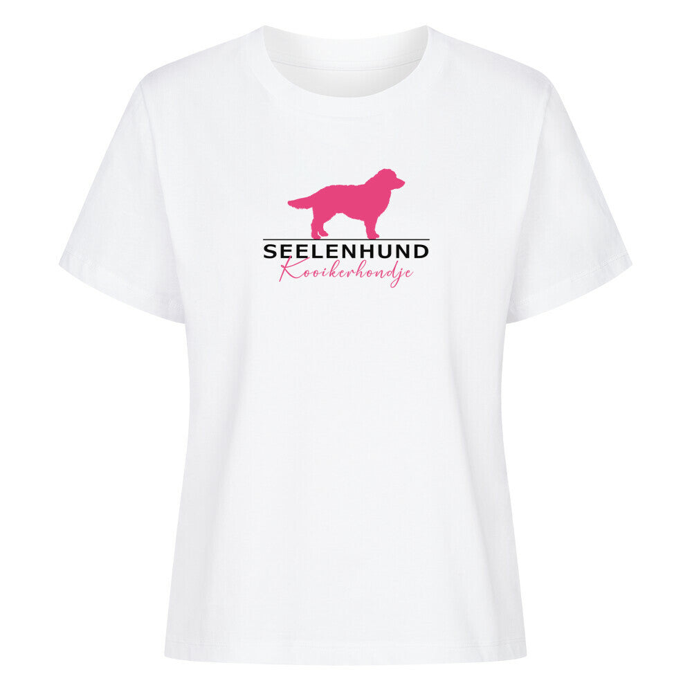 Premium Damen-Shirt "Kooikerhondje - Seelenhund" Weiß – hunde-shirt.de