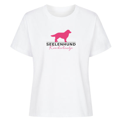 Premium Damen-Shirt "Kooikerhondje - Seelenhund" Weiß – hunde-shirt.de