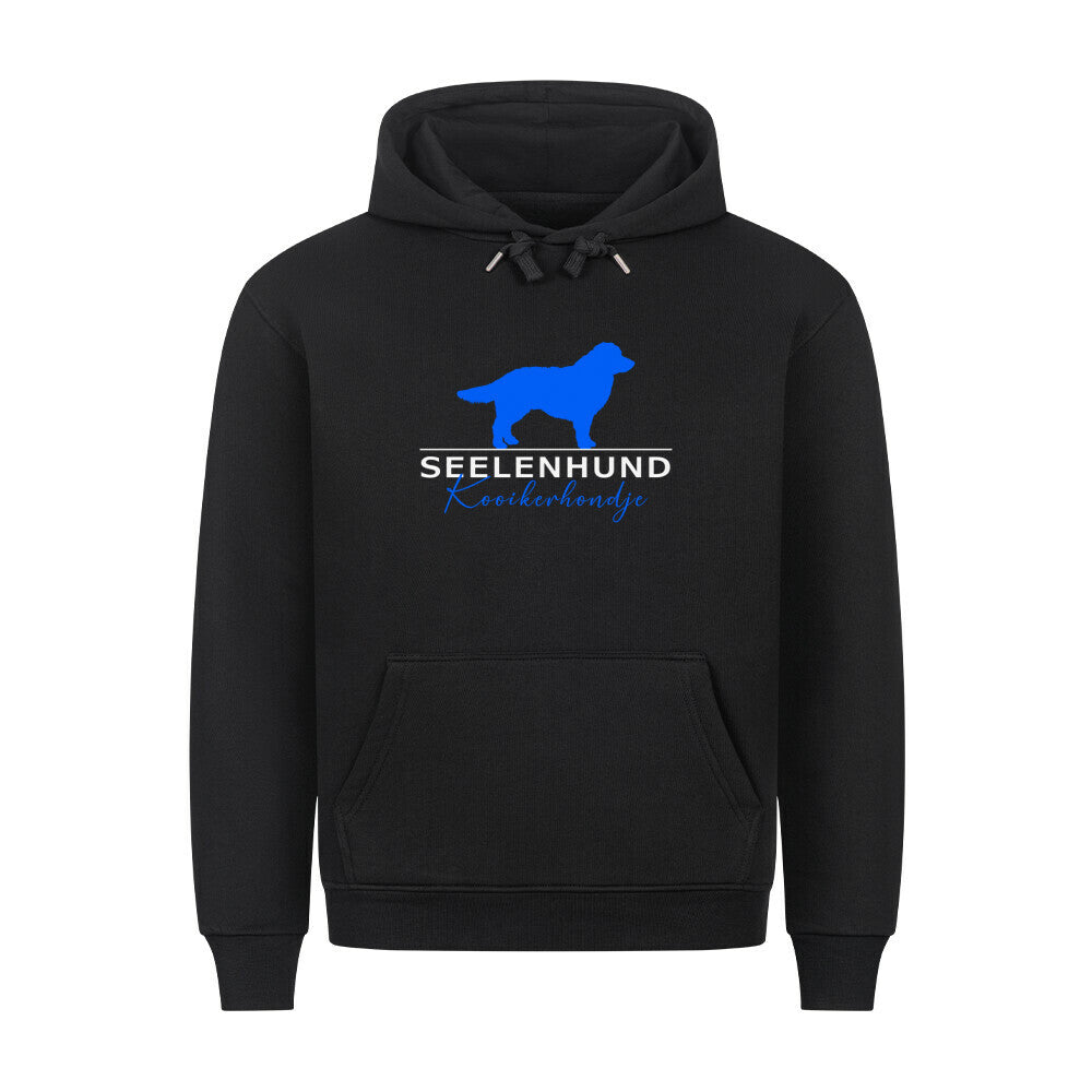 Premium Hoodie "Kooikerhondje - Seelenhund" Schwarz – hunde-shirt.de