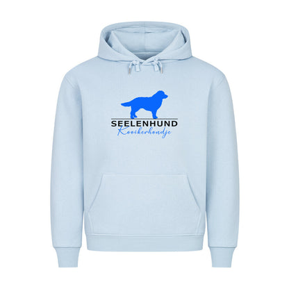 Premium Hoodie "Kooikerhondje - Seelenhund" Babyblau – hunde-shirt.de