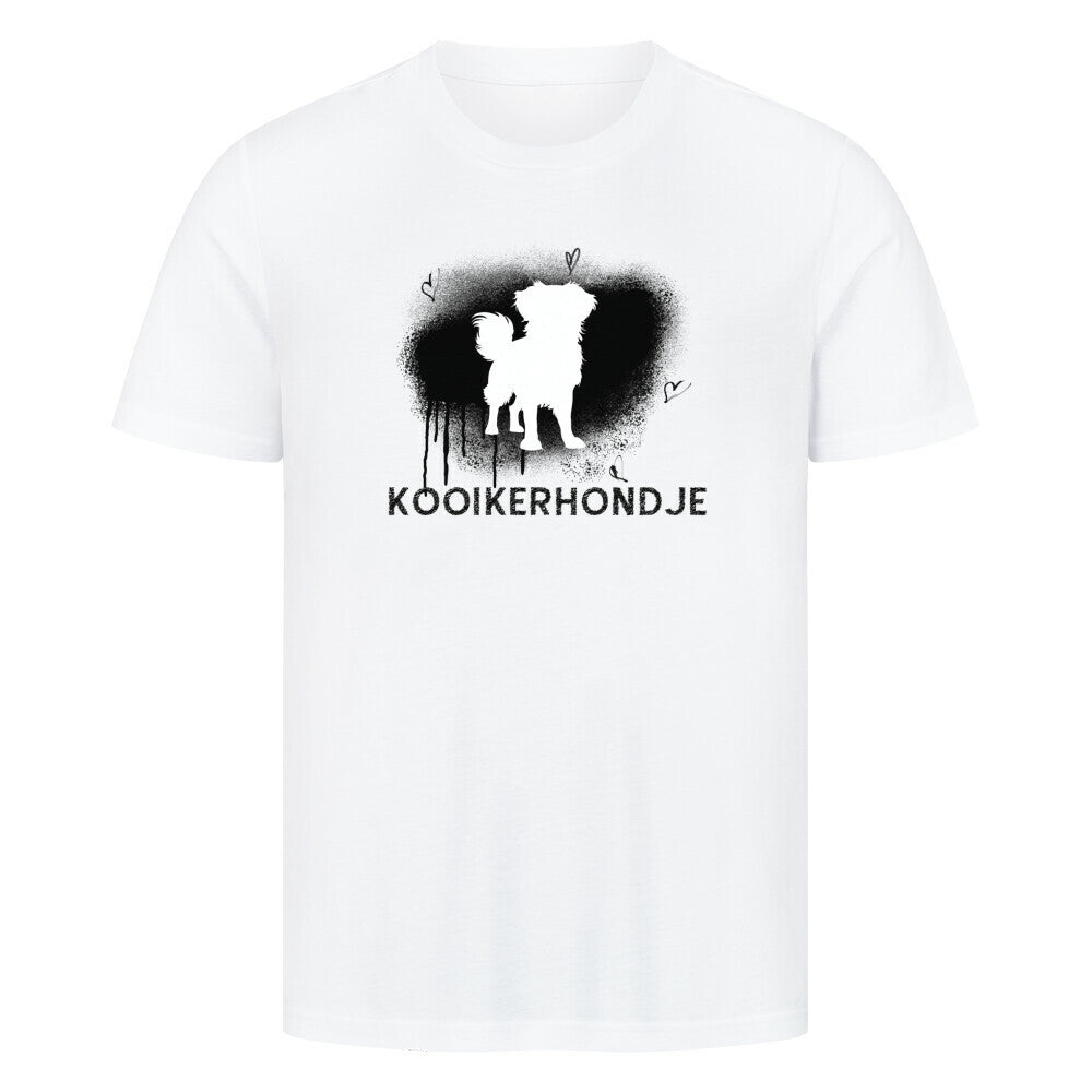 Premium T-Shirt "Kooikerhondje - Brush" Weiß – hunde-shirt.de