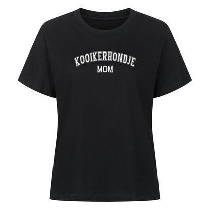 Premium Damen-Shirt "Kooikerhondje - MOM" Schwarz – hunde-shirt.de