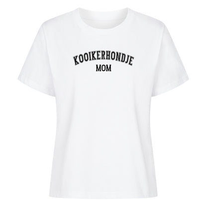 Premium Damen-Shirt "Kooikerhondje - MOM" Weiß – hunde-shirt.de