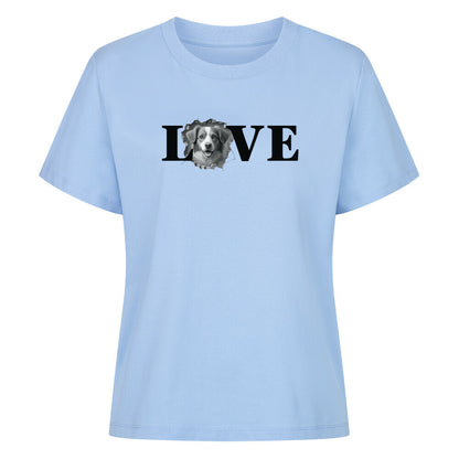 Premium Damen-Shirt "Kooikerhondje - LOVE" Sky Blue – hunde-shirt.de