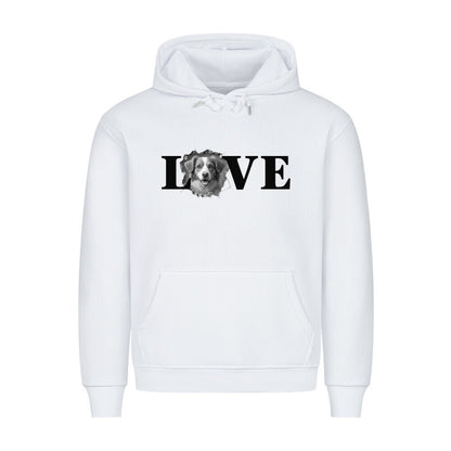 Premium Hoodie "Kooikerhondje - LOVE" Weiß – hunde-shirt.de