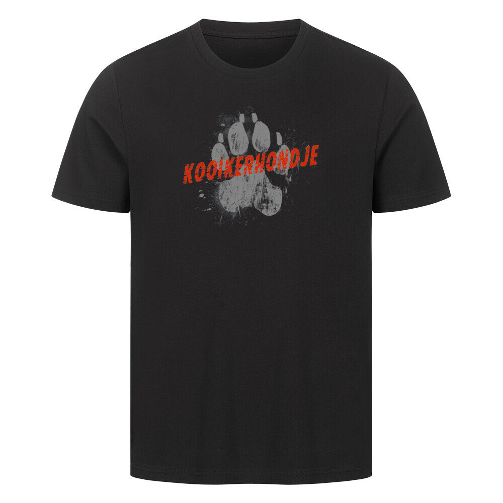 Premium T-Shirt "Kooikerhondje - PAW" Schwarz – hunde-shirt.de