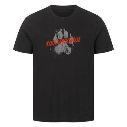 Premium T-Shirt "Kooikerhondje - PAW" Schwarz – hunde-shirt.de