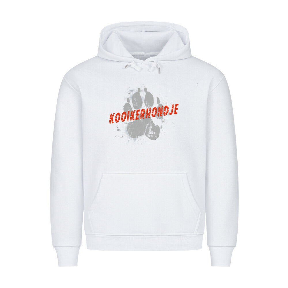 Premium Hoodie "Kooikerhondje - PAW" Weiß – hunde-shirt.de
