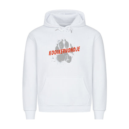 Premium Hoodie "Kooikerhondje - PAW" Weiß – hunde-shirt.de