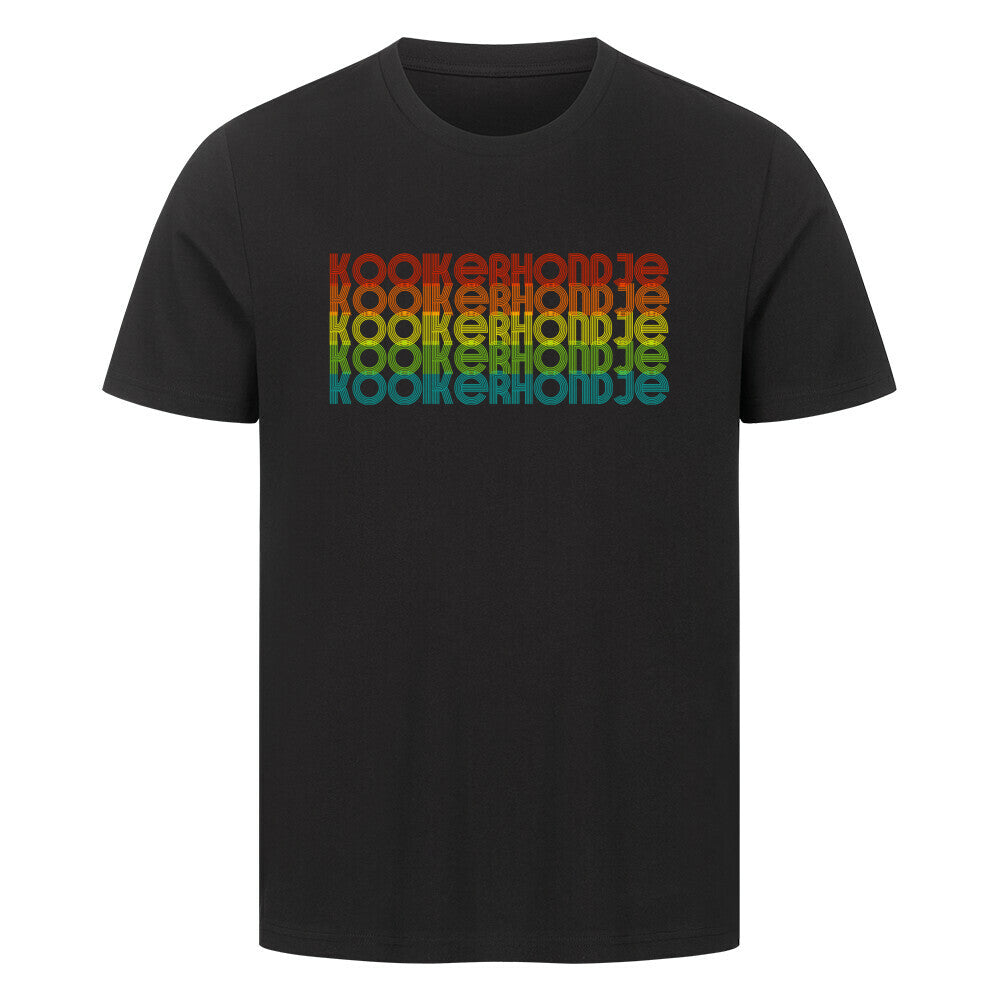 Premium T-Shirt "Kooikerhondje - RETRO" Schwarz – hunde-shirt.de