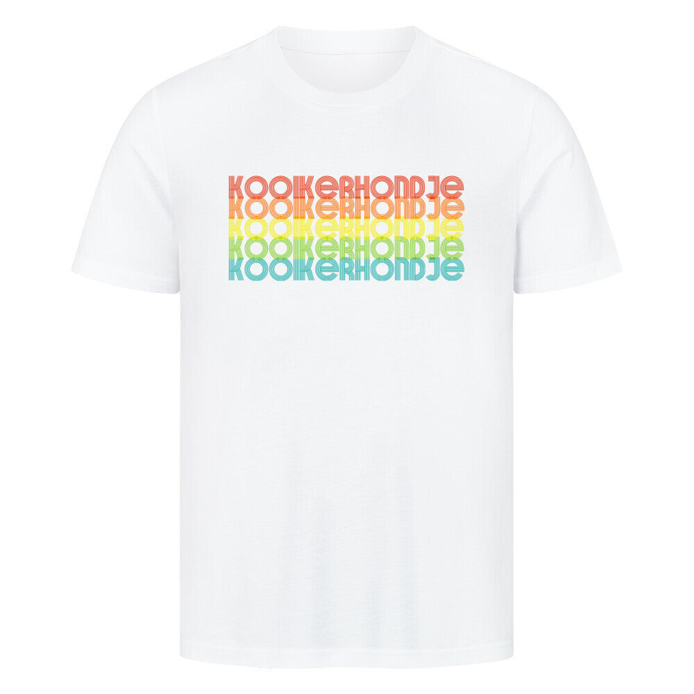 Premium T-Shirt "Kooikerhondje - RETRO" Weiß – hunde-shirt.de