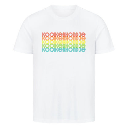 Premium T-Shirt "Kooikerhondje - RETRO" Weiß – hunde-shirt.de