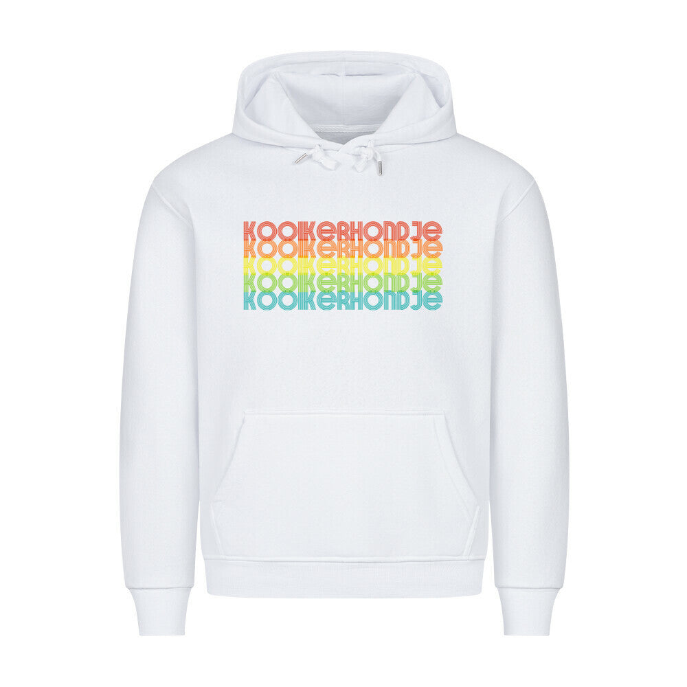 Premium Hoodie "Kooikerhondje - RETRO" Weiß – hunde-shirt.de