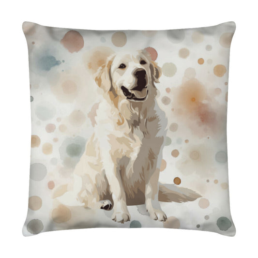 Kissen "Kuvasz - Sitz" Weiß – hunde-shirt.de