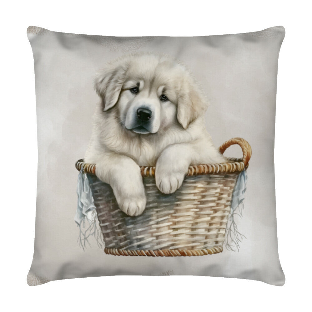 Kissen "Kuvasz - Waschtag" Weiß – hunde-shirt.de