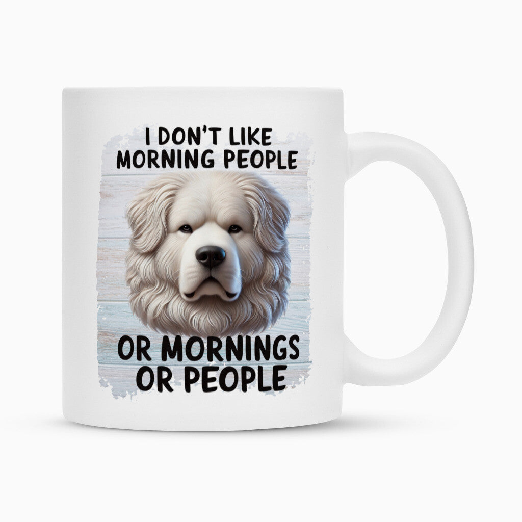 Tasse "Kuvasz - Morning People" Weiß – hunde-shirt.de