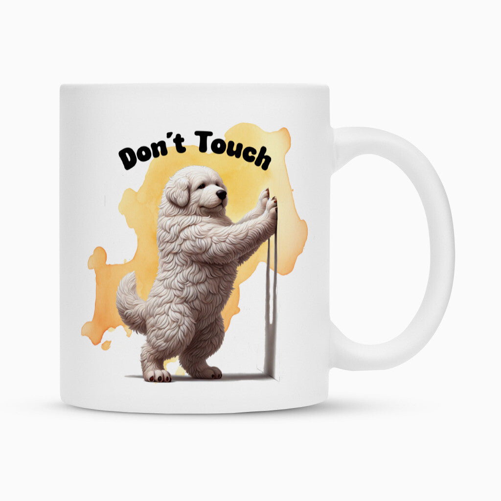 Tasse "Kuvasz - Don´t touch" Weiß – hunde-shirt.de