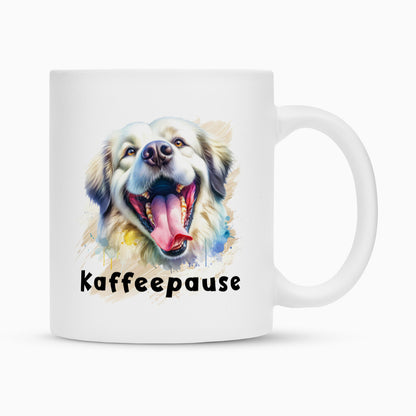 Tasse "Kuvasz - Kaffeepause" Weiß – hunde-shirt.de