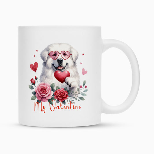 Tasse "Kuvasz - Valentine" Weiß – hunde-shirt.de
