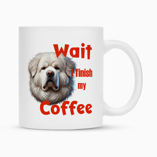 Tasse "Kuvasz - Wait..." Weiß – hunde-shirt.de