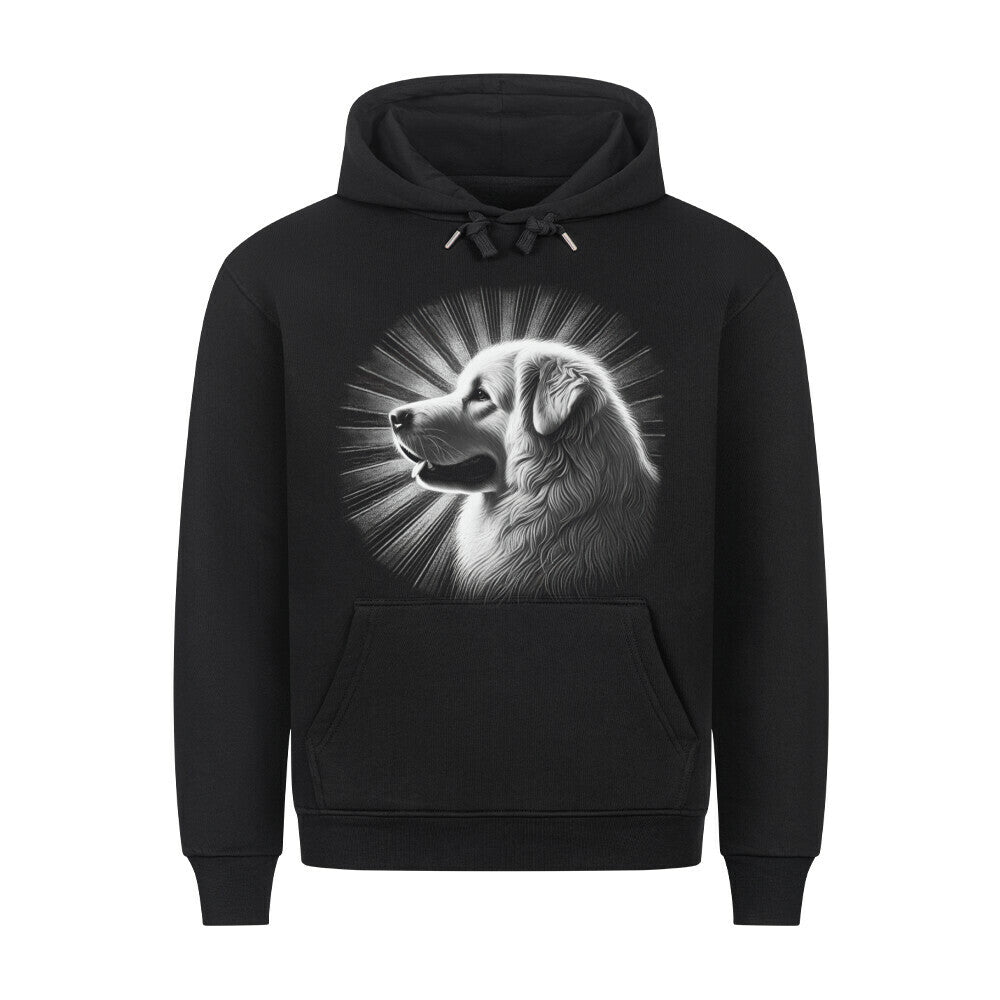 Premium Hoodie "Kuvasz - Bright" Schwarz – hunde-shirt.de