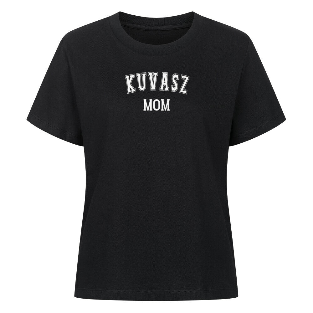 Premium Damen-Shirt "Kuvasz - MOM" Schwarz – hunde-shirt.de