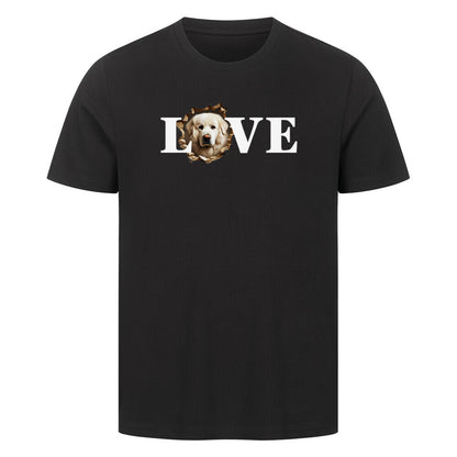 Premium T-Shirt "Kuvasz - LOVE" Schwarz – hunde-shirt.de