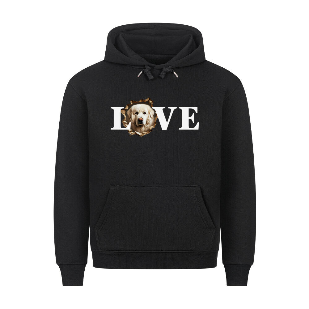 Premium Hoodie "Kuvasz - LOVE" Schwarz – hunde-shirt.de